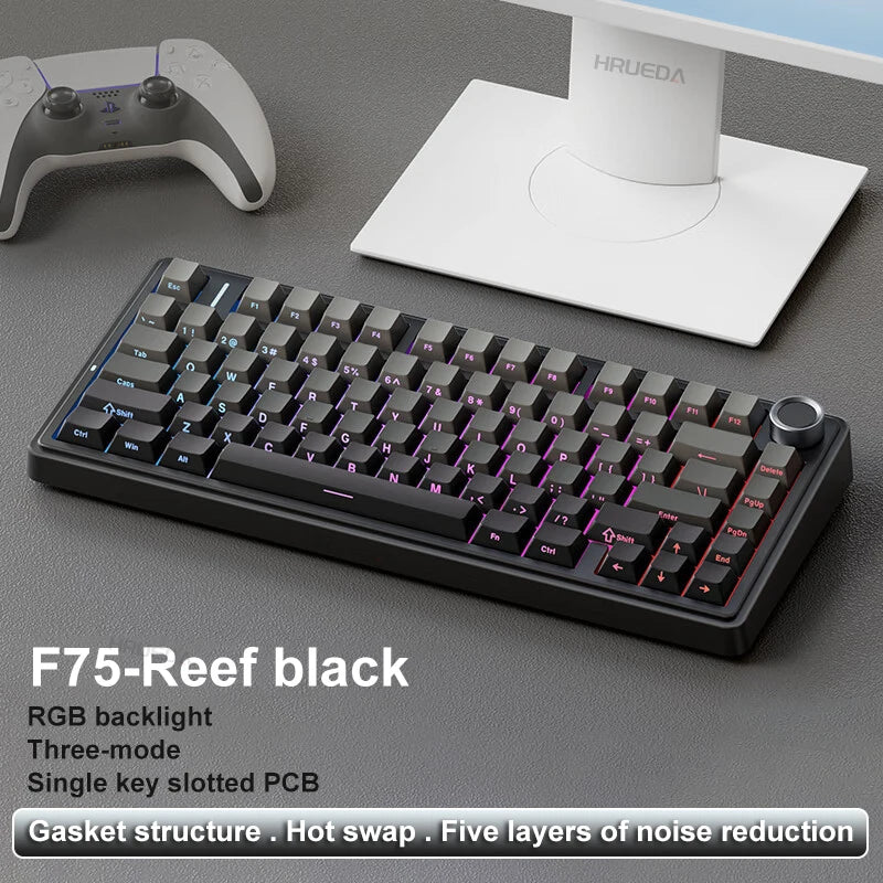 AULA F75 Mechanical Keyboard - Wireless, Gasket Mount & RGB (Premium Edition)