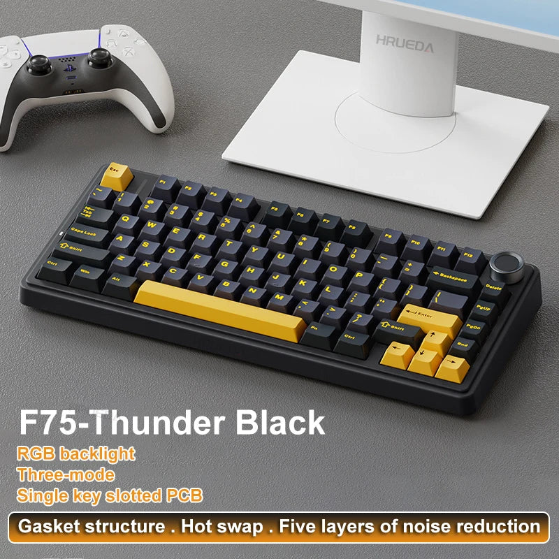 AULA F75 Mechanical Keyboard - Wireless, Gasket Mount & RGB (Premium Edition)