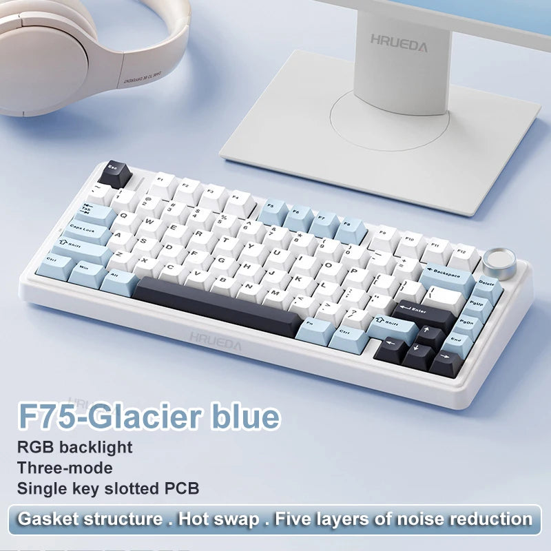 AULA F75 Mechanical Keyboard - Wireless, Gasket Mount & RGB (Premium Edition)